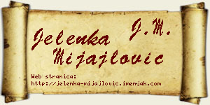 Jelenka Mijajlović vizit kartica
